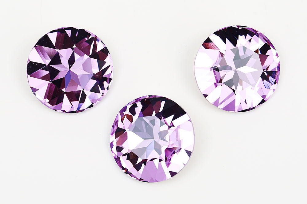 Galaxy Crystal Fancy Round Stone 27mm Violet Rhinestone