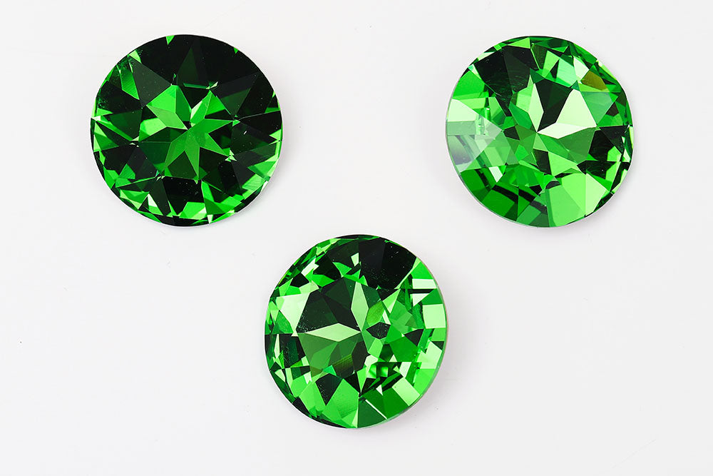 Galaxy Crystal Fancy Round Stone 27mm Peridot Rhinestone
