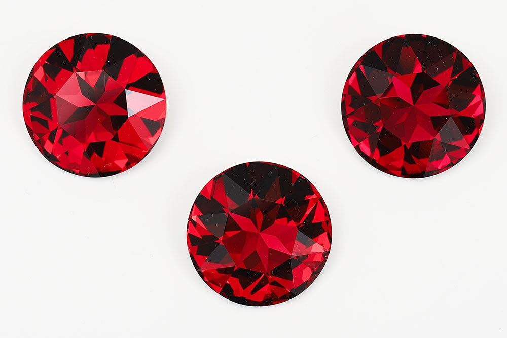 Galaxy Crystal Fancy Round Stone 27mm Lt.Fuchsia Rhinestone