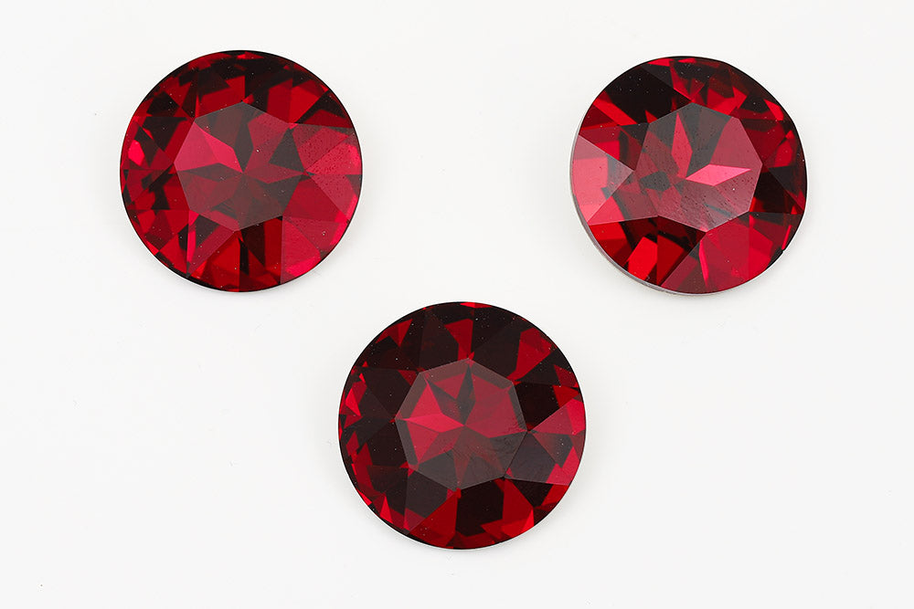 Galaxy Crystal Fancy Round Stone 27mm Fuchsia Rhinestone