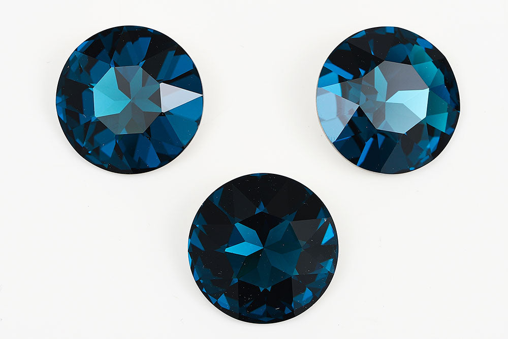 Galaxy Crystal Fancy Round Stone 27mm Indicolite Rhinestone
