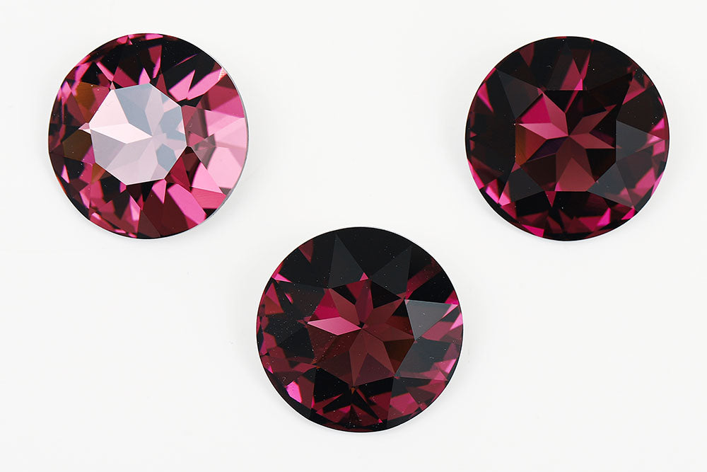 Galaxy Crystal Fancy Round Stone 27mm Lt.Amethyst Rhinestone