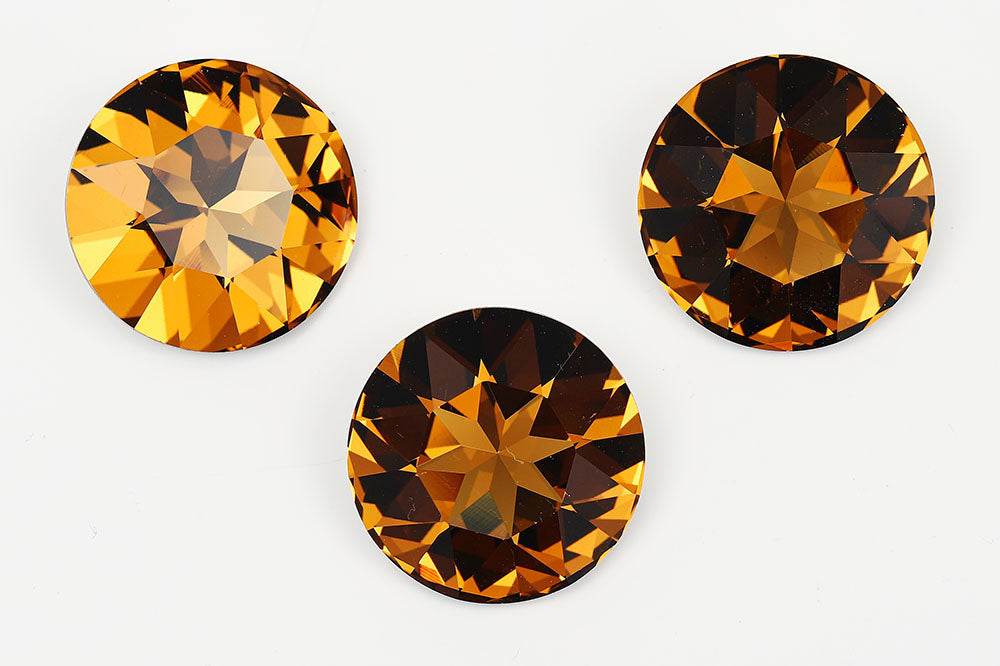 Galaxy Crystal Fancy Round Stone 27mm Lt.Colorado Topaz Rhinestone