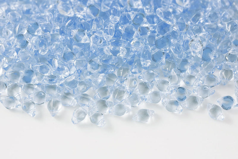 Gemduo 8×5mm Light Sapphire 2-Hole Czech Beads