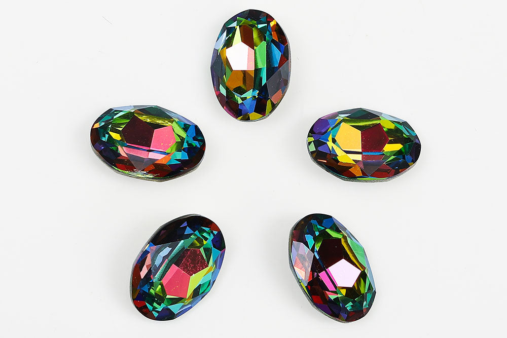 Galaxy Crystal Fancy Oval Stone Crystal Vitrail Medium Rhinestone Multi Size