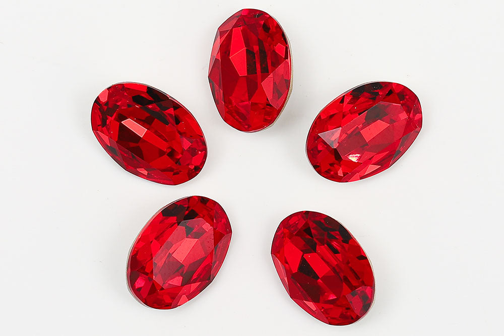 Galaxy Crystal Fancy Oval Stone Lt.Siam Rhinestone Multi Size