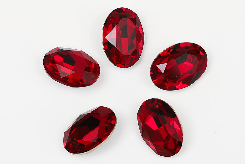 Galaxy Crystal Fancy Oval Stone Siam Rhinestone Multi Size