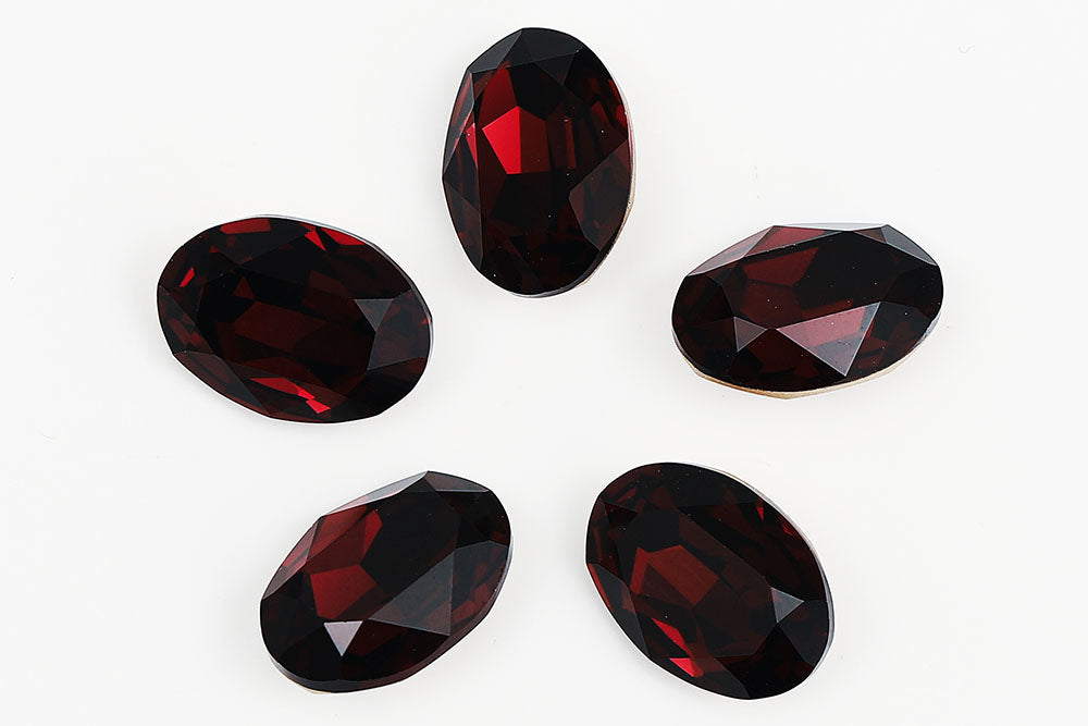 Galaxy Crystal Fancy Oval Stone Burgundy Rhinestone Multi Size