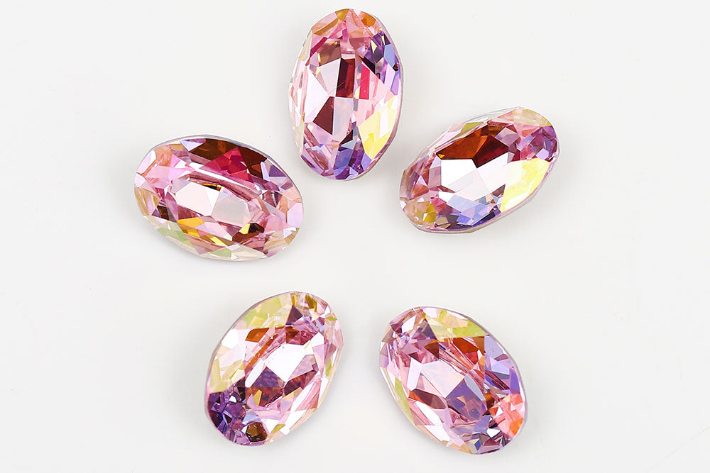 Galaxy Crystal Fancy Oval Stone Rose Cherry Blossom Rhinestone Multi Size