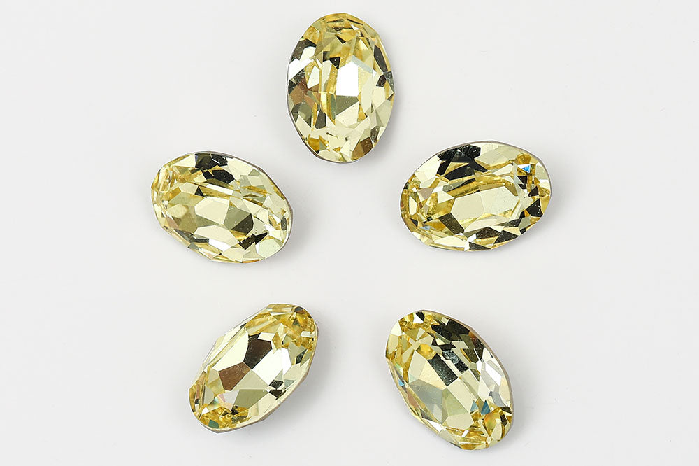 Galaxy Crystal Fancy Oval Stone Jonquil Rhinestone Multi Size