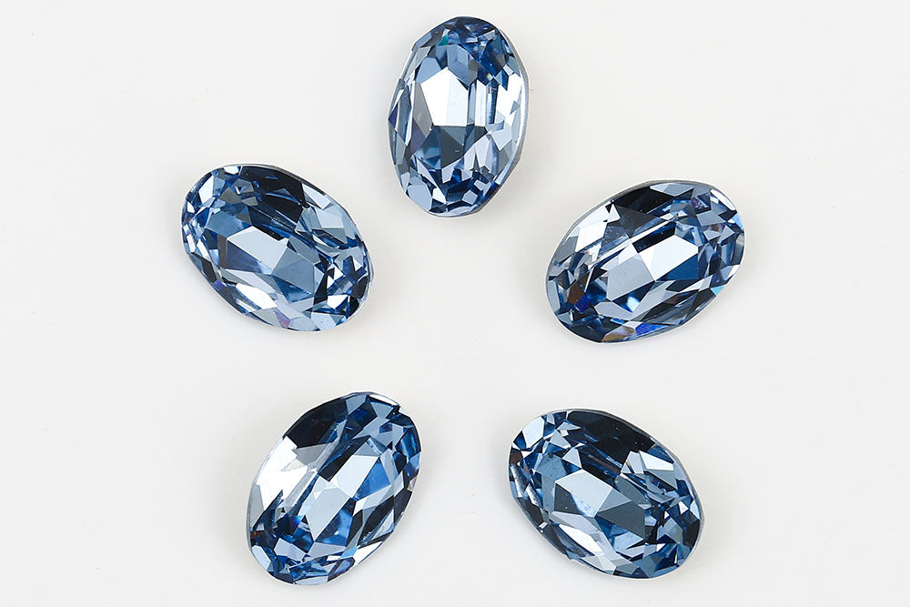 Galaxy Crystal Fancy Oval Stone Lt.Sapphire Rhinestone Multi Size