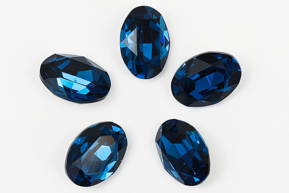 Galaxy Crystal Fancy Oval Stone Montana Rhinestone Multi Size