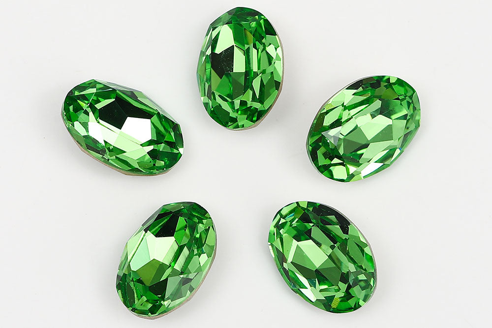 Galaxy Crystal Fancy Oval Stone Peridot Rhinestone Multi Size