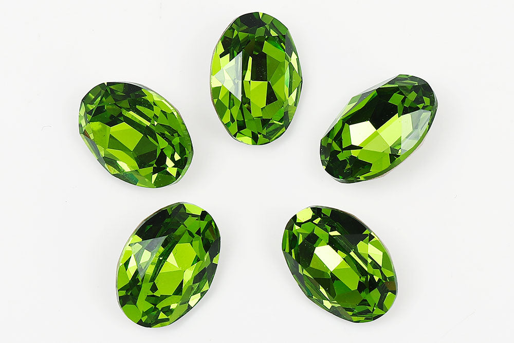 Galaxy Crystal Fancy Oval Stone Olivine Rhinestone Multi Size