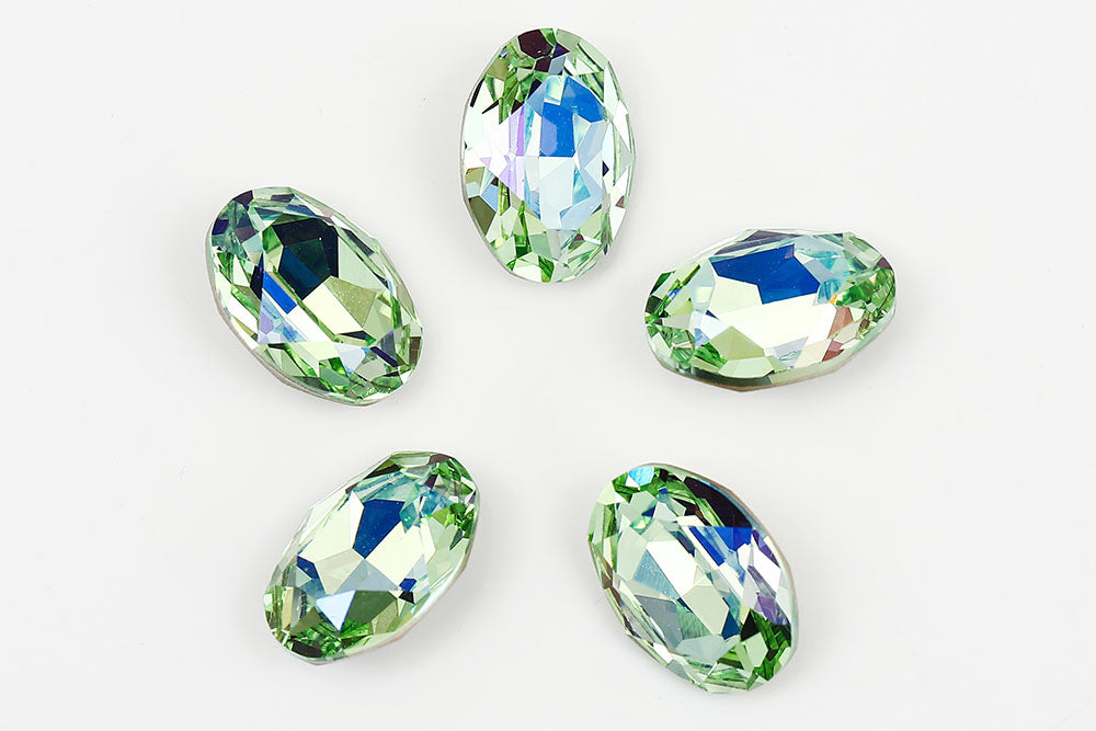 Galaxy Crystal Fancy Oval Stone Chrysolite Moonlight Rhinestone Multi Size