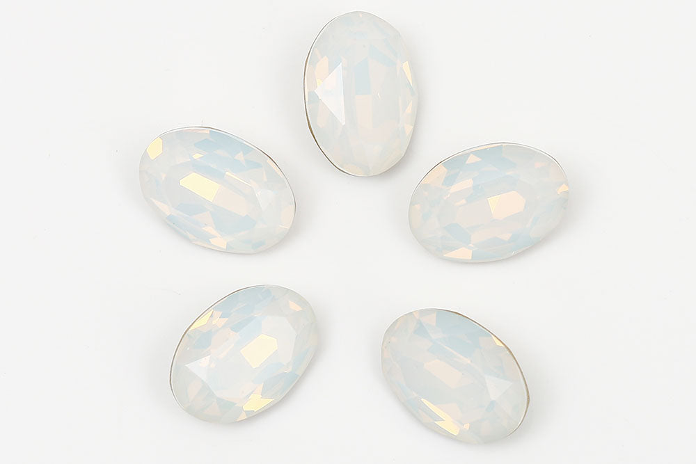 Galaxy Crystal Fancy Oval Stone White Opal Rhinestone Multi Size