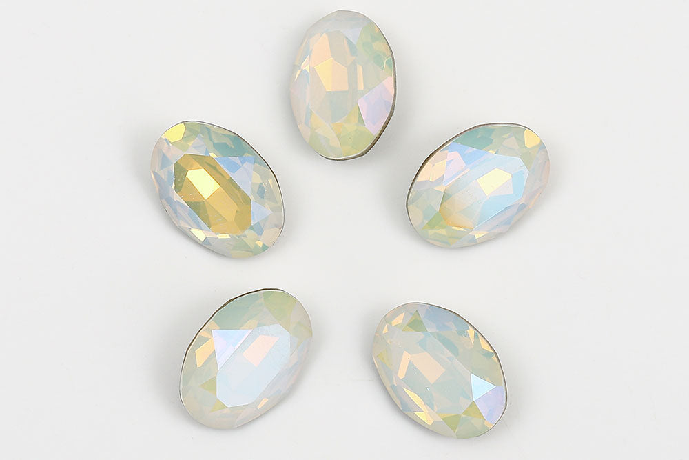 Galaxy Crystal Fancy Oval Stone White Opal Moonlight Rhinestone Multi Size