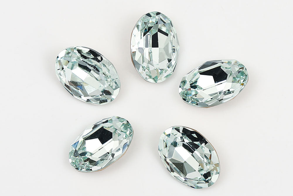 Galaxy Crystal Fancy Oval Stone Lt.Powder Blue Rhinestone Multi Size