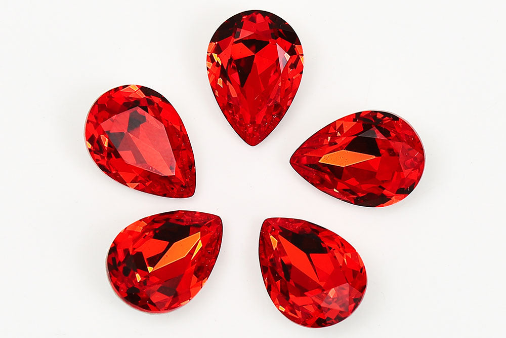 Galaxy Crystal Fancy Pear Stone Lt.Siam Rhinestone Multi Size