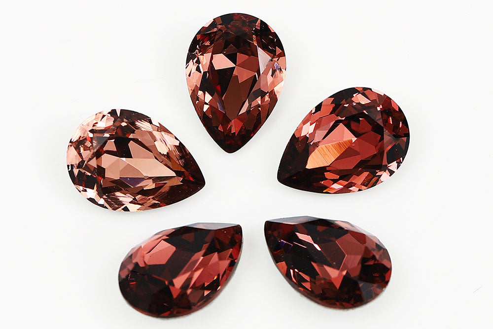 Galaxy Crystal Fancy Pear Stone Burgundy Rhinestone Multi Size