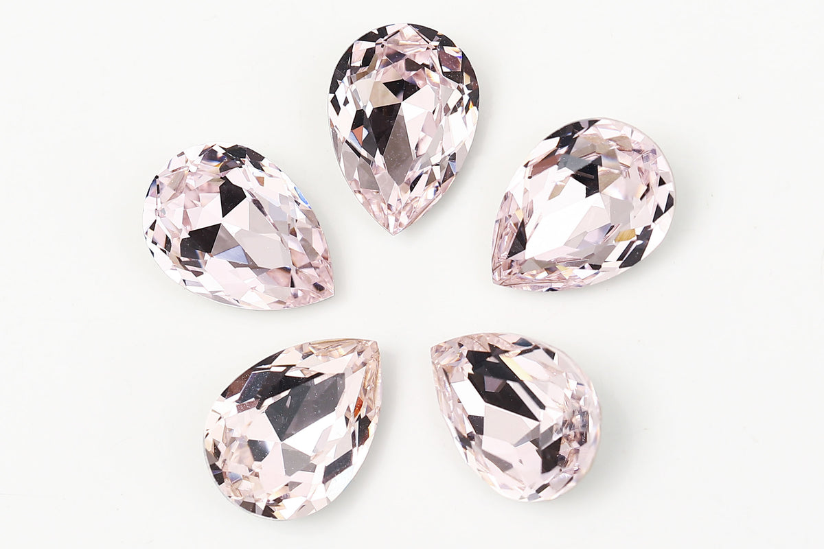 Galaxy Crystal Fancy Pear Stone Lt.Rose Rhinestone Multi Size
