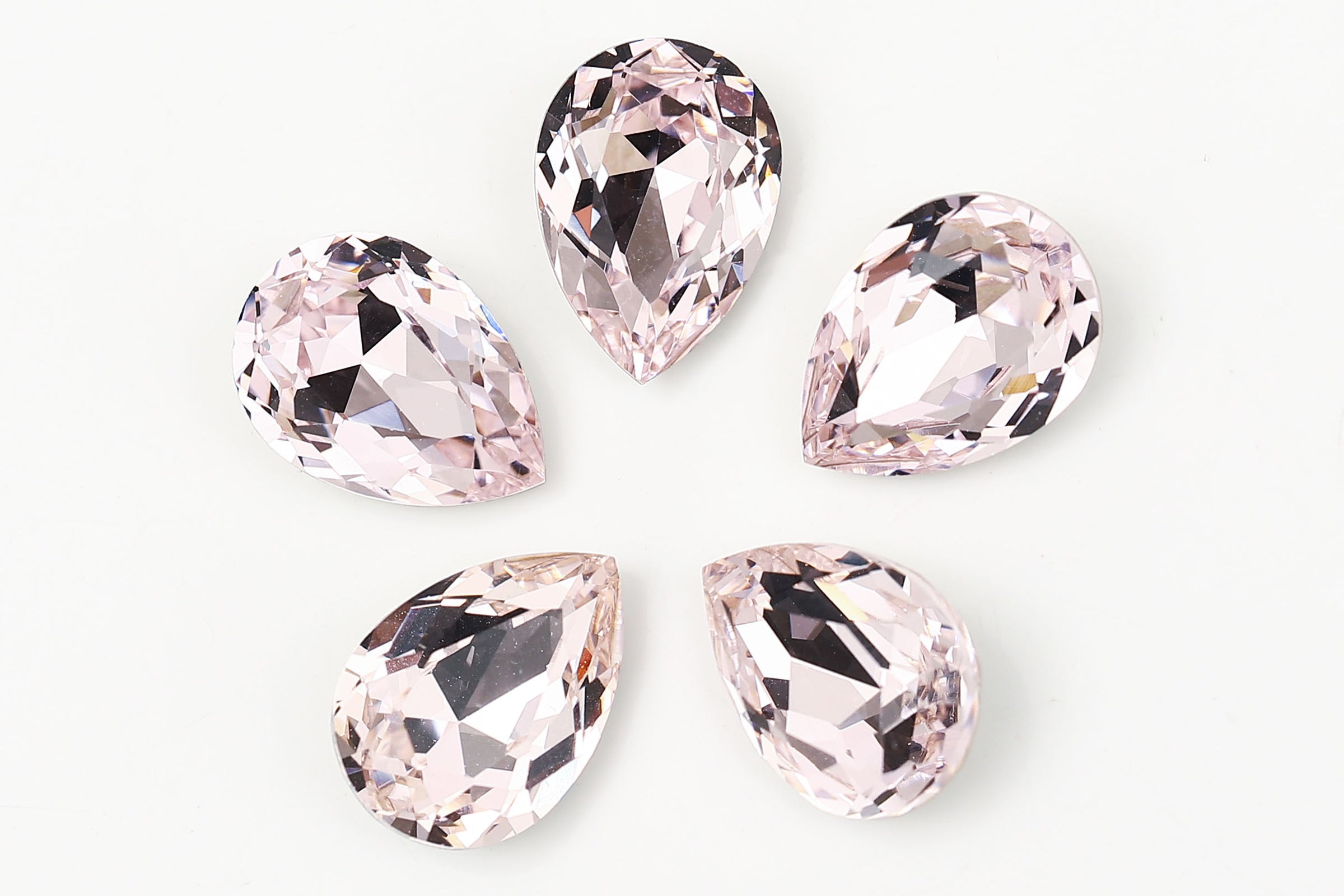 Galaxy Crystal Fancy Pear Stone Lt.Rose Rhinestone Multi Size