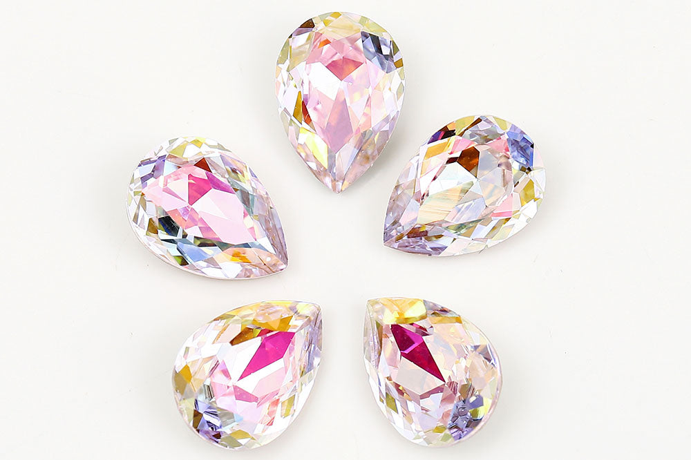 Galaxy Crystal Fancy Pear Stone Crystal Lt.Rose Blossom‌ Rhinestone Multi Size