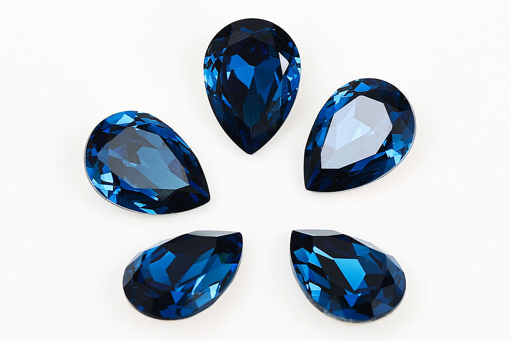 Galaxy Crystal Fancy Pear Stone Montana Rhinestone Multi Size