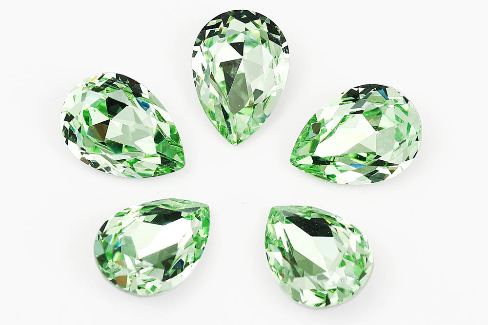 Galaxy Crystal Fancy Pear Stone Chrysolite Rhinestone Multi Size