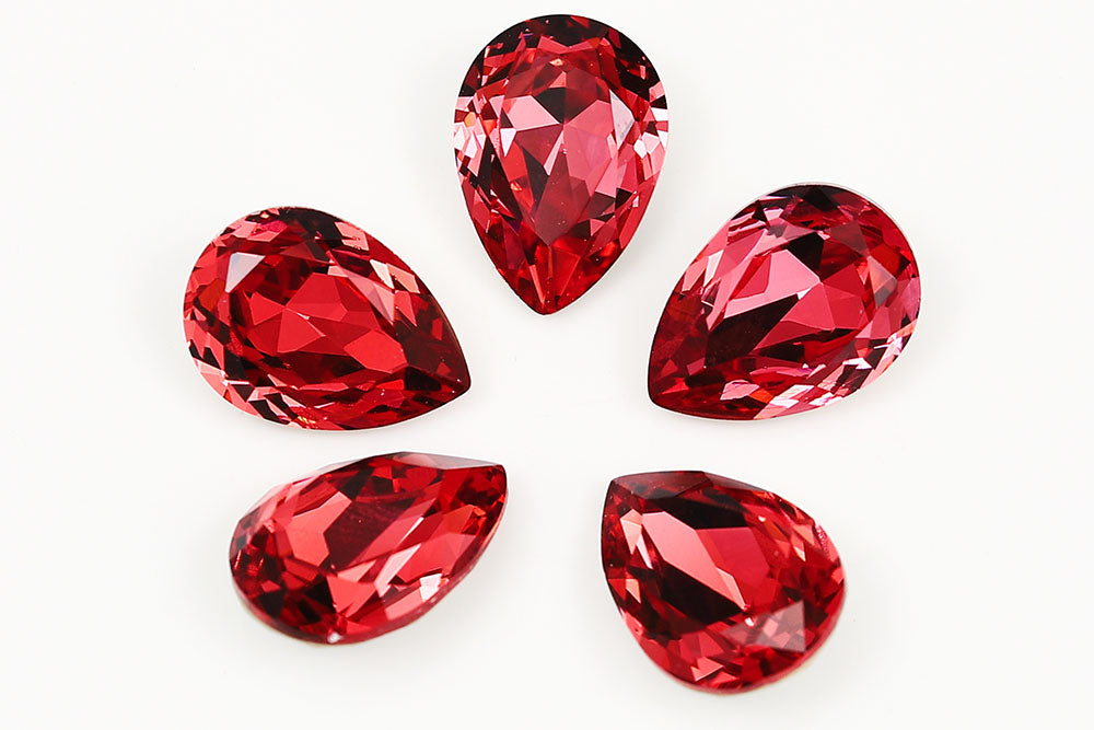 Galaxy Crystal Fancy Pear Stone Lt.Fuchsia Rhinestone Multi Size
