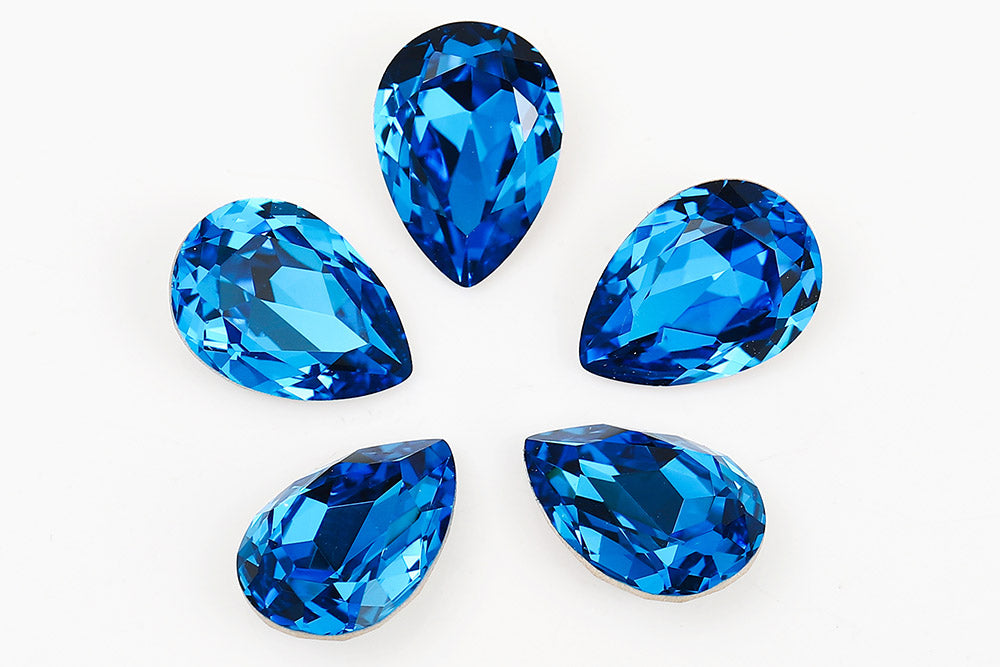 Galaxy Crystal Fancy Pear Stone Dark Sapphire Rhinestone Multi Size