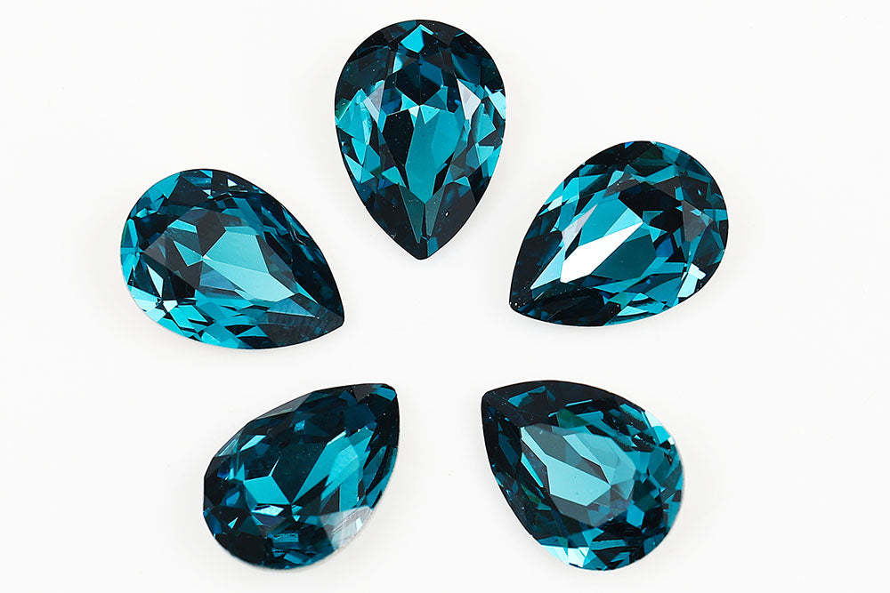 Galaxy Crystal Fancy Pear Stone Indicolite Rhinestone Multi Size