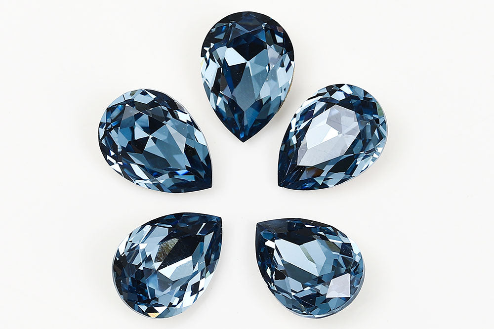 Galaxy Crystal Fancy Pear Stone Denim Blue Rhinestone Multi Size