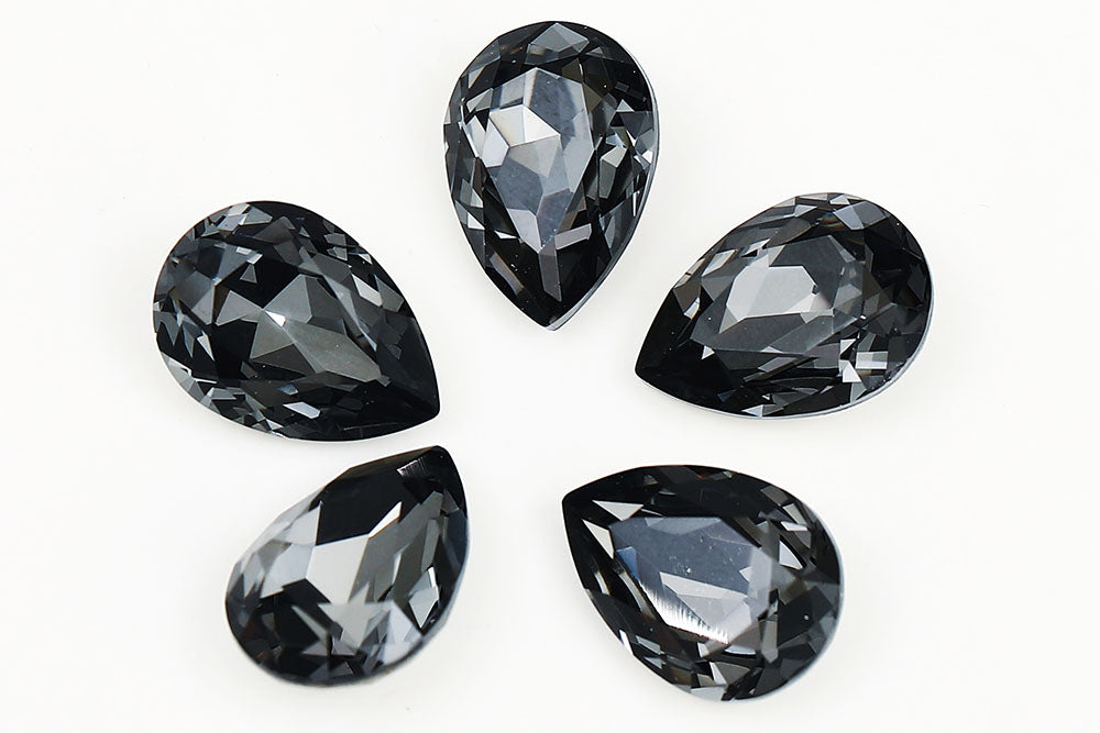 Galaxy Crystal Fancy Pear Stone Gray Rhinestone Multi Size