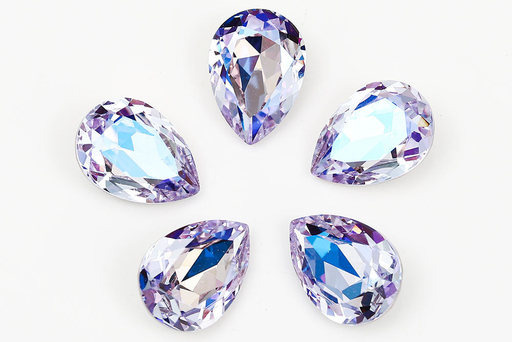 Galaxy Crystal Fancy Pear Stone Lavender Moonlight Rhinestone Multi Size