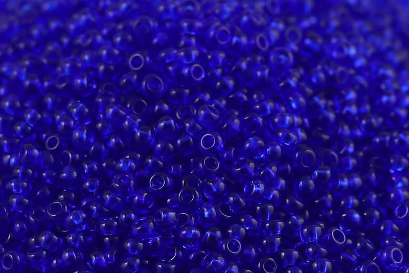 Preciosa Rocailles 11/0 Transparent Dark Sapphire col.30080