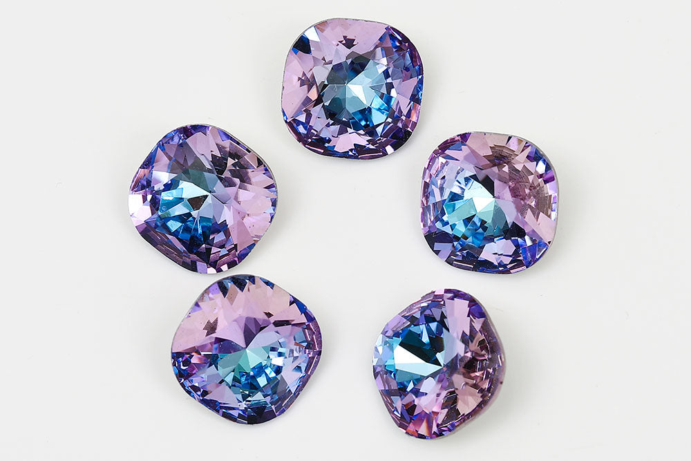 Galaxy Crystal Fancy Cushion Square Stone Crystal Vitrail Light Rhinestone Multi Size