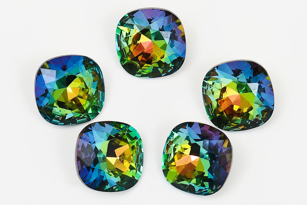 Galaxy Crystal Fancy Cushion Square Stone Crystal Vitrail Medium Rhinestone Multi Size