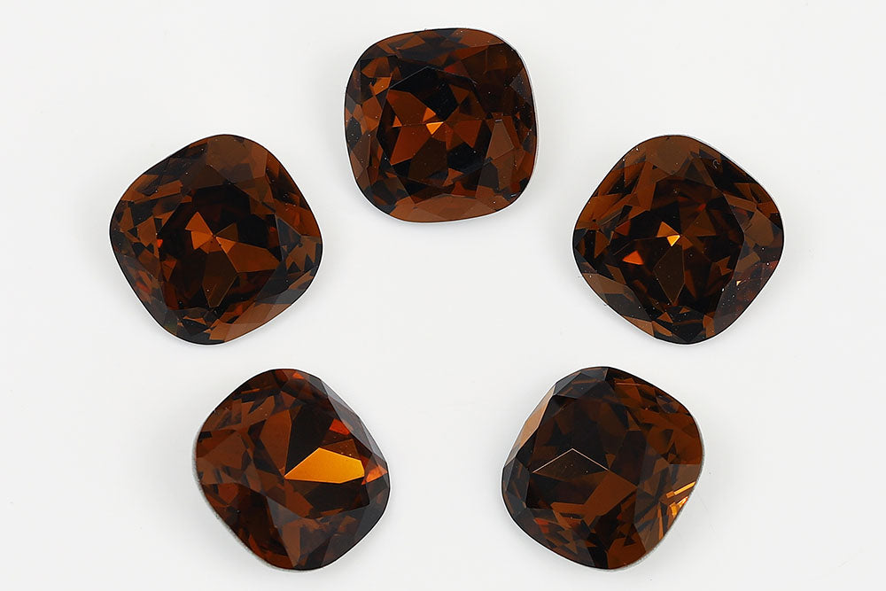 Galaxy Crystal Fancy Cushion Square Stone Smoked Topaz Rhinestone Multi Size