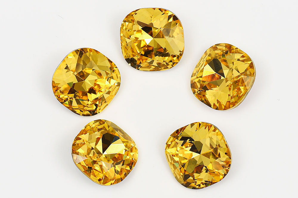 Galaxy Crystal Fancy Cushion Square Stone Lt.Topaz Rhinestone Multi Size