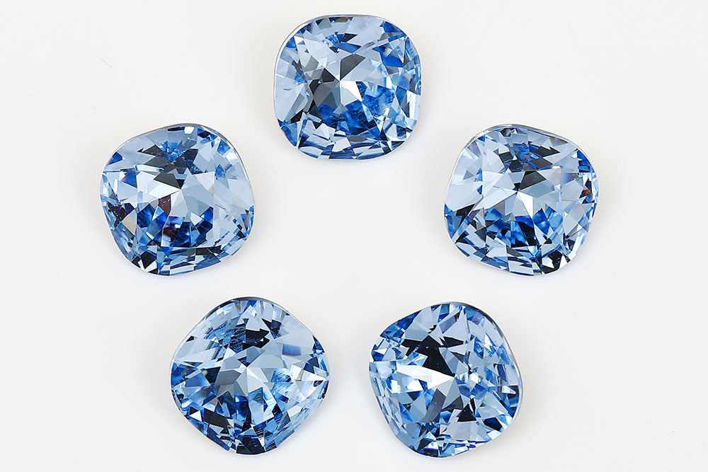 Galaxy Crystal Fancy Cushion Square Stone Lt.Sapphire Rhinestone Multi Size