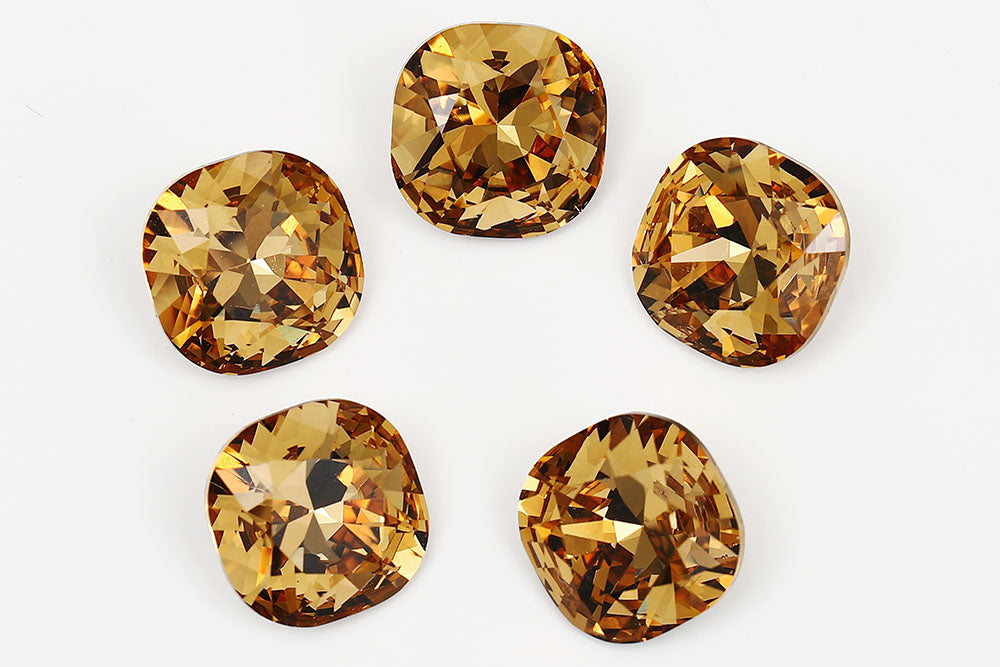 Galaxy Crystal Fancy Cushion Square Stone Lt.Colorado Topaz Rhinestone Multi Size