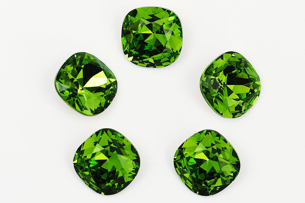 Galaxy Crystal Fancy Cushion Square Stone Olivine Rhinestone Multi Size