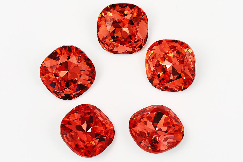 Galaxy Crystal Fancy Cushion Square Stone Padparadscha Rhinestone Multi Size