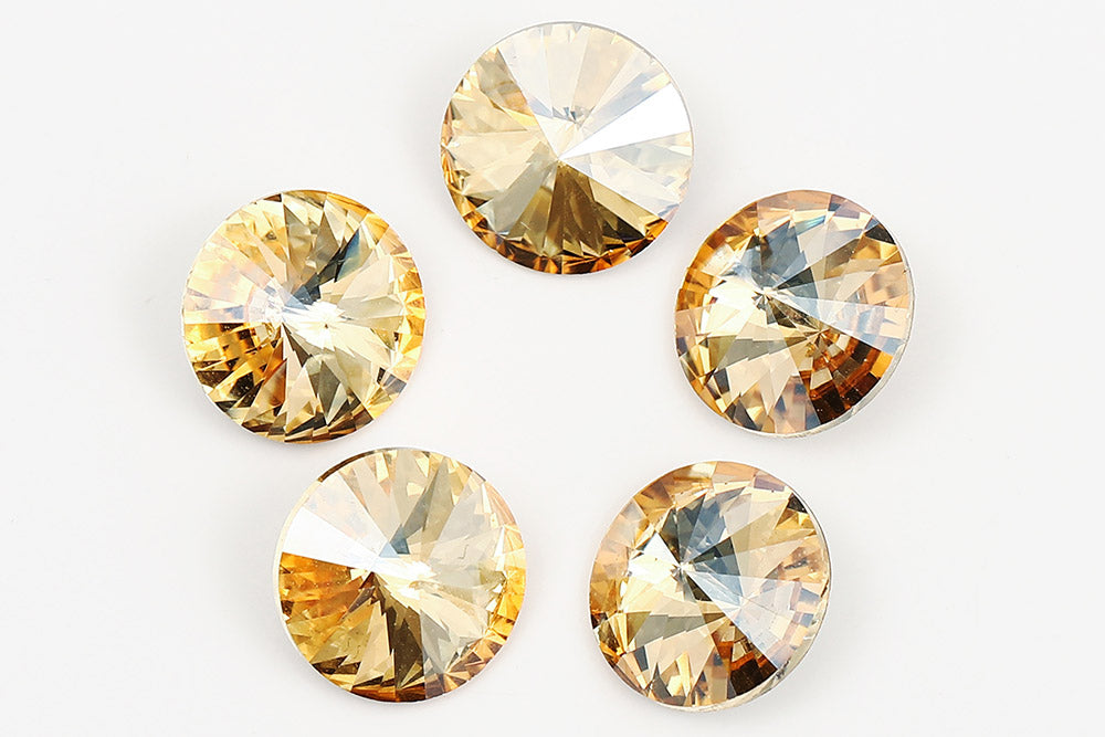 Galaxy Crystal Fancy Rivoli Stone Crystal Golden Light Rhinestone Multi Size