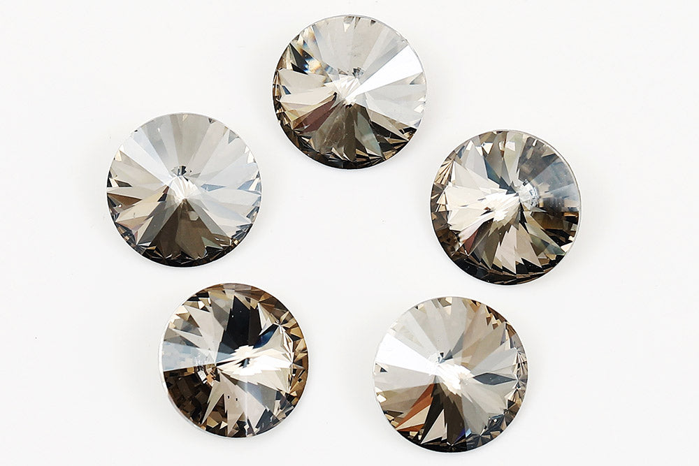 Galaxy Crystal Fancy Rivoli Stone Crystal Silver Shadow Rhinestone Multi Size