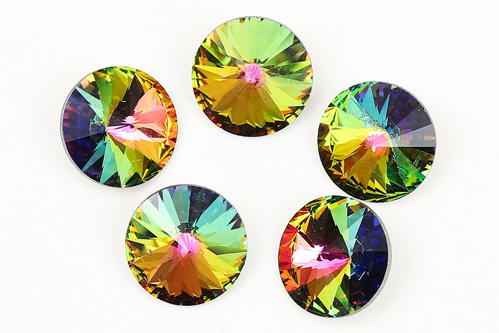 Galaxy Crystal Fancy Rivoli Stone Crystal Vitrail Medium Rhinestone Multi Size