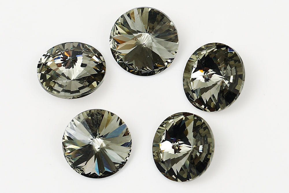 Galaxy Crystal Fancy Rivoli Stone Black Diamond Rhinestone Multi Size