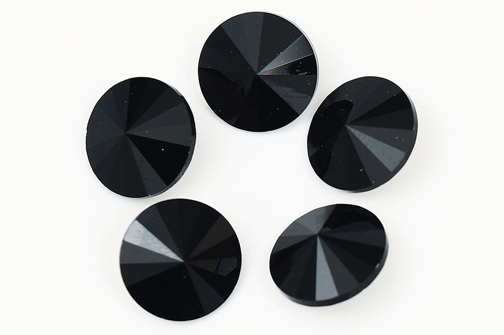 Galaxy Crystal Fancy Rivoli Stone Jet Rhinestone Multi Size