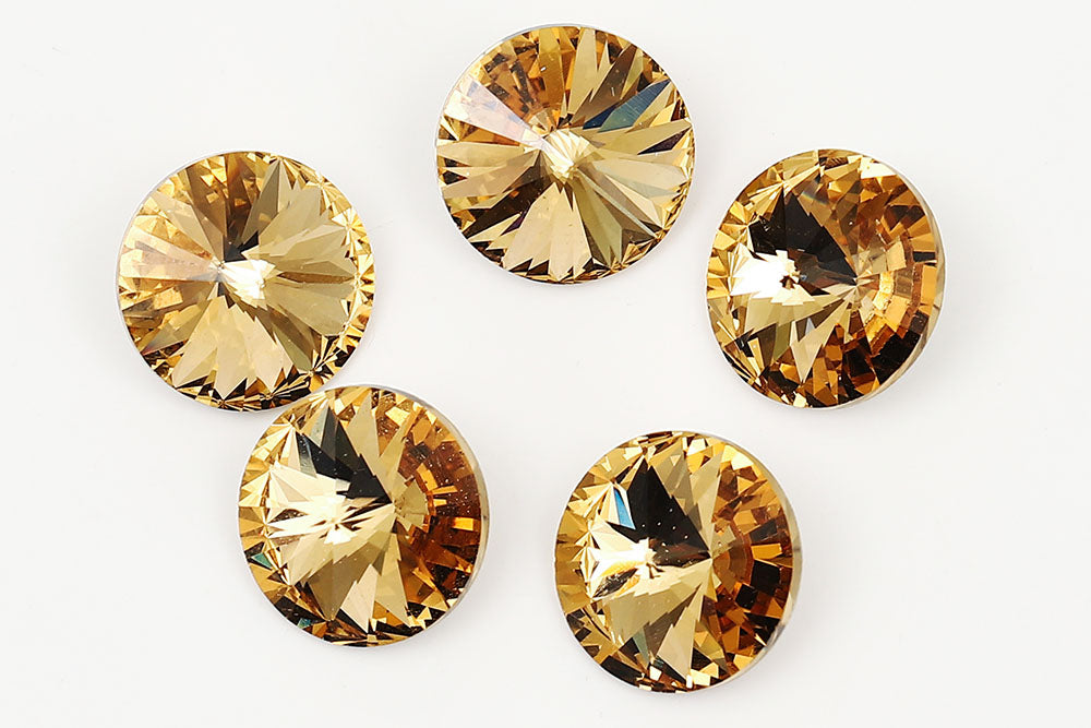 Galaxy Crystal Fancy Rivoli Stone Lt.Colorado Topaz Rhinestone Multi Size